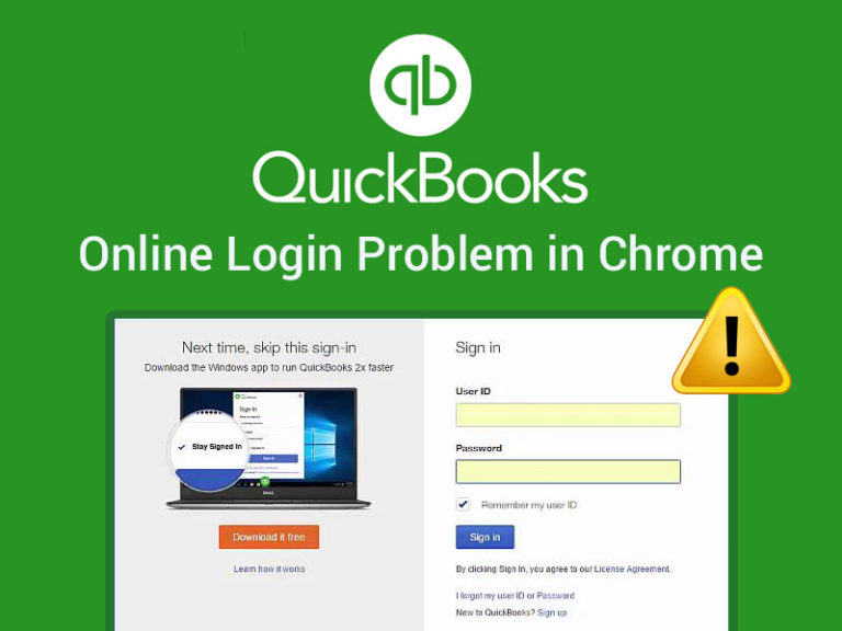 Fix Error with quickbooks login